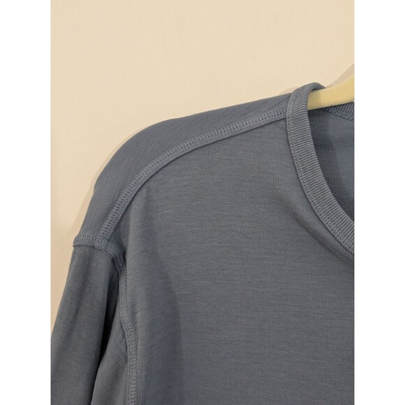 Frame Mens Medium Classic T Shirt  Crewneck Long Sleeve Bering Blue Classic - Picture 3 of 7